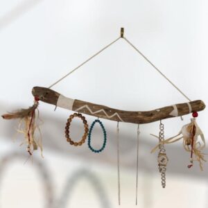 Porte bijoux en bois naturel - Modéle Unique